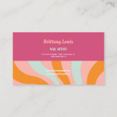 Carte De Visite Salon de ongle Motif Dip Swirl (Dos)