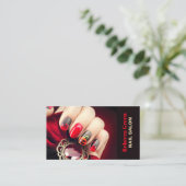 Carte De Visite Salon de ongles de beauté manucure tendance (Debout devant)