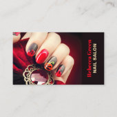 Carte De Visite Salon de ongles de beauté manucure tendance (Devant)