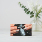 Carte De Visite Salon de ongles de beauté manucure tendance (Debout devant)