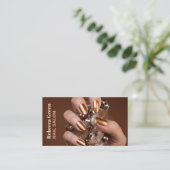 Carte De Visite Salon de ongles de beauté manucure tendance (Debout devant)