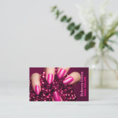 Carte De Visite Salon de ongles de beauté manucure tendance (Debout devant)