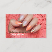 Carte De Visite Salon de ongles de beauté manucure tendance (Devant)