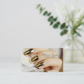 Carte De Visite salon de ongles manucure moderne et élégant (Debout devant)