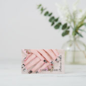 Carte De Visite salon de ongles manucure moderne et élégant (Debout devant)