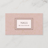 Carte De Visite Salon de ongles rose simple Pastel Manicuriste (Devant)