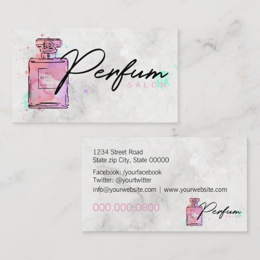 Carte De Visite Salon de parfum (Devant / Derrière)