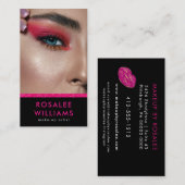 Carte De Visite Salon de Parties scintillant moderne rose (Devant / Derrière)