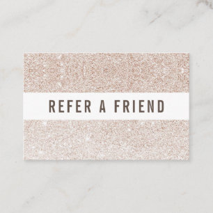 Carte De Visite Salon de parties scintillant rose Champagne Client