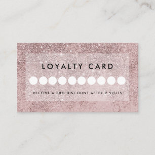 Carte De Visite Salon de Parties scintillant Rosegold moderne Loya