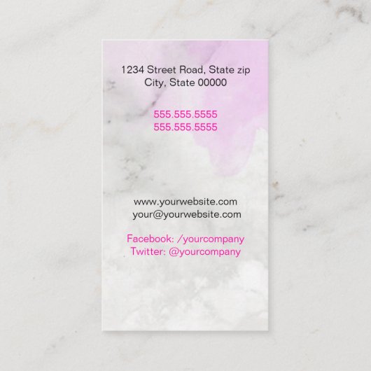 Carte De Visite Salon de Perfum (Dos)