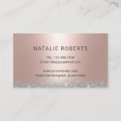 Carte De Visite Salon de soins de la peau Rose Gold Luxury Esthéti (Dos)