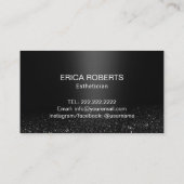 Carte De Visite Salon de soins de la peau Spa Esthétique Script mo (Dos)