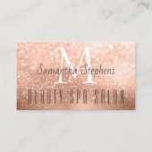 Carte De Visite Salon de SPA pour Parties scintillant en or Rose (Devant)