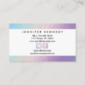 Carte De Visite Salon de technicien d'ongles Holographique Iridesc (Dos)