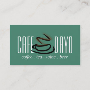 Carte De Visite Salon de thé à la tasse Café Vin Bière