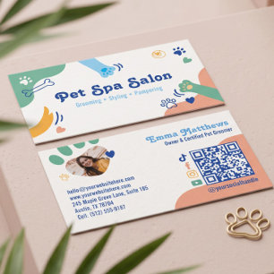 Carte De Visite Salon de toilettage pour animaux de compagnie Phot