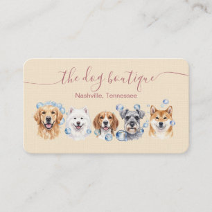 Carte De Visite Salon de toilettage pour animaux Services professi