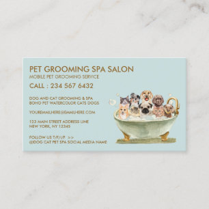 Carte De Visite Salon de toilettage Teal Spa