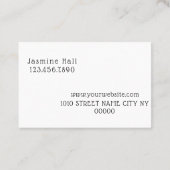 Carte De Visite Salon des cheveux Beauté Spa (Dos)