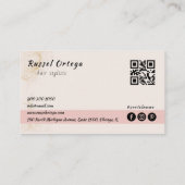 Carte De Visite Salon des cheveux blancs Typographie manuscrite de (Dos)