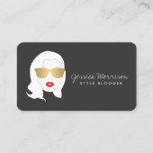 Carte De Visite Salon des cheveux, Blogger de style, Fille de beau (Devant)