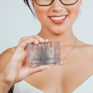 Carte De Visite Salon des cheveux Coiffeur Nails Maquillage Rose g