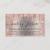 Carte De Visite Salon des cheveux Coiffeur Nails Maquillage Rose g (Dos)