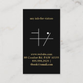 Carte De Visite Salon des cheveux d'or (Dos)