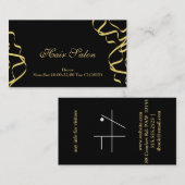 Carte De Visite Salon des cheveux d'or (Devant / Derrière)