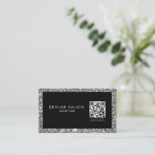 Carte De Visite Salon des cheveux Extensions de cheveux Code QR Ca (Debout devant)