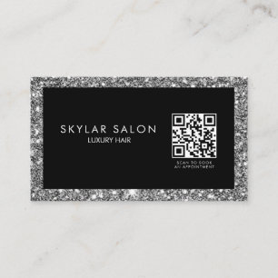 Carte De Visite Salon des cheveux Extensions de cheveux Code QR Ca