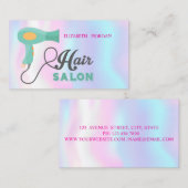 Carte De Visite Salon des cheveux moderne, Holographique (Devant / Derrière)