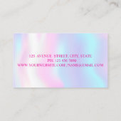 Carte De Visite Salon des cheveux moderne, Holographique (Dos)