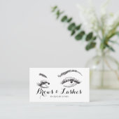 Carte De Visite Salon des extensions Eyebrows et Eyelash (Debout devant)