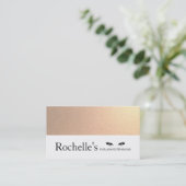 Carte De Visite Salon des extensions Eyelash Faux Gold (Debout devant)