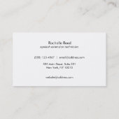 Carte De Visite Salon des extensions Eyelash Faux Gold (Dos)