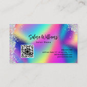 Carte De Visite Salon des ongles du technicien en Parties scintill (Dos)