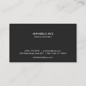 Carte De Visite Salon des Yeux et des Brows pour femmes et Spa (Dos)