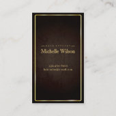 Carte De Visite Salon d'escalier des ciseaux d'or de Faux (Dos)