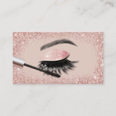 Carte De Visite Salon d'extension Eyelash Parties scintillant or R (Devant)