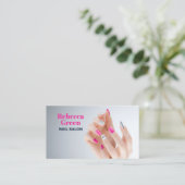 Carte De Visite Salon d'ongles de beauté moderne manicuriste (Debout devant)