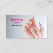 Carte De Visite Salon d'ongles de beauté moderne manicuriste (Devant)
