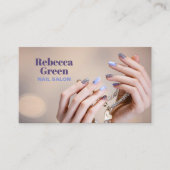 Carte De Visite Salon d'ongles de beauté moderne manicuriste (Devant)