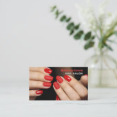 Carte De Visite Salon d'ongles de beauté moderne manicuriste (Debout devant)