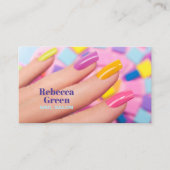 Carte De Visite Salon d'ongles de beauté moderne manicuriste (Devant)