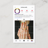 Carte De Visite Salon d'ongles moderne Instagram Inspiré (Devant)