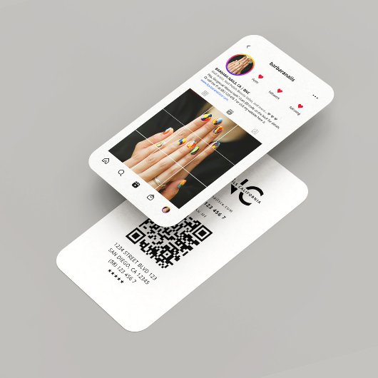 Carte De Visite Salon d'ongles moderne Instagram Inspiré