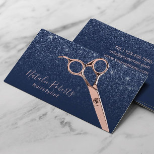Carte De Visite Salon d'Parties scintillant de la Rose Gold Sciss