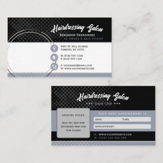 Carte De Visite Salon du coiffeur | Parfait (Devant / Derrière)